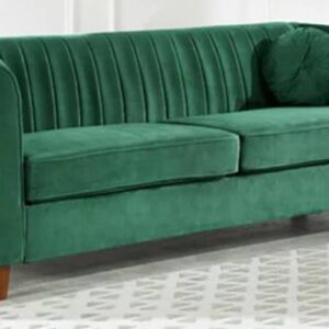 3 seater sofa set in olve green fabric